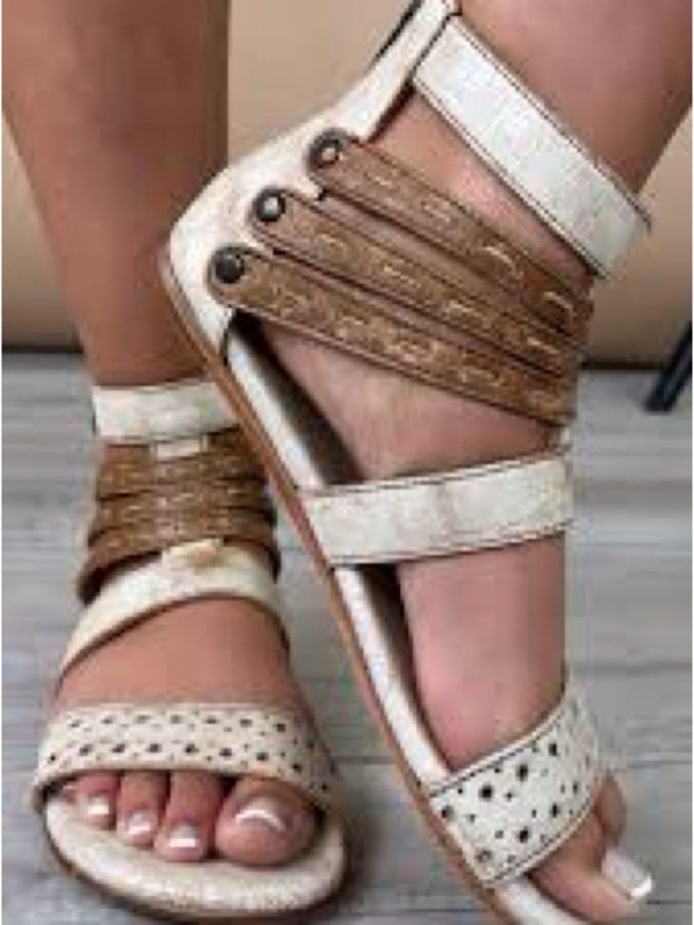 Bed Stu ARTEMIS Sandal Leather Handmade Womens Nectar Tan Lux Sz 10